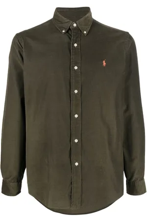 Ralph Lauren Fløjlsskjorte med broderet logo
