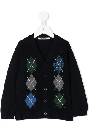 Familiar Argyle-intarsiastrikket cardigan