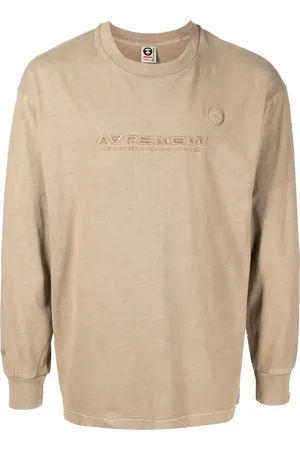A Bathing Ape Langærmet T-shirt med broderet logo