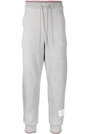 Thom Browne Sildebensmønstrede joggingbukser med logomærke