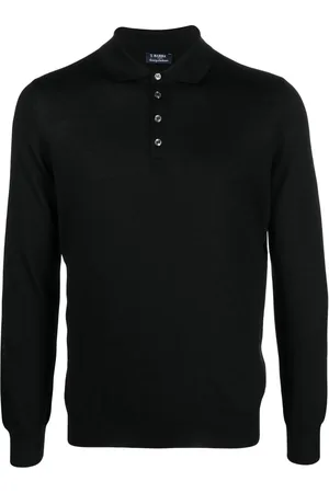 BARBA Langærmet polo i strik