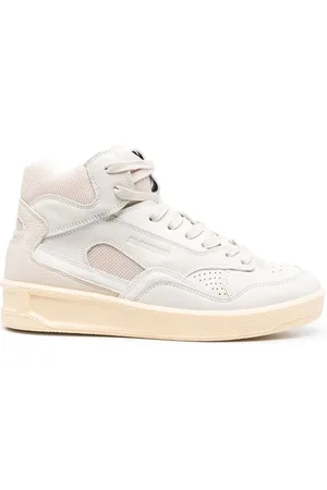 Jil Sander Mid-top Basket sneakers i læder