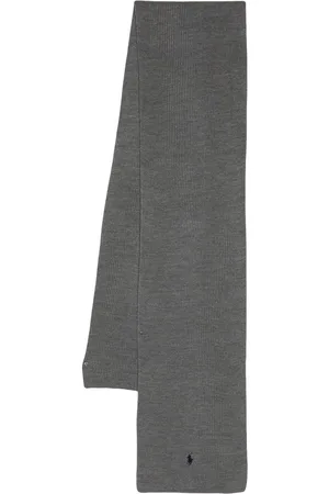 Ralph Lauren Ribstrikket tørklæde med broderet logo