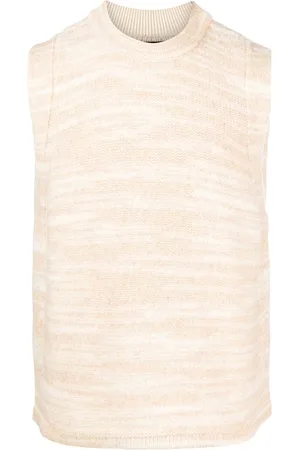 Stone Island Strikket vest med rund hals
