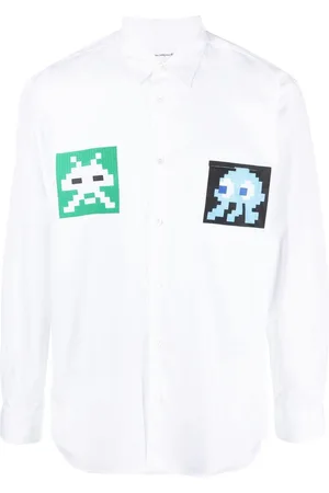 Comme des Garçons Langærmet skjorte med grafisk tryk