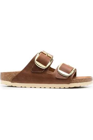 Birkenstock Lædersandaler med dobbelt rem