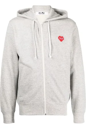 Comme des Garçons Hættetrøje med lynlås og logomærke
