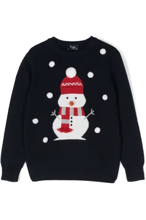 Il gufo Snowman striktrøje