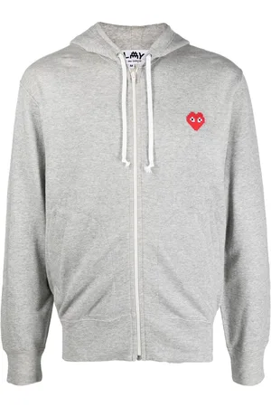 Comme des Garçons Hættetrøje med lynlås og logomærke