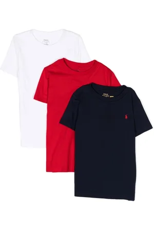 Ralph Lauren T-shirt med broderet logo (pakke med 3)