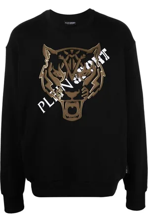 Philipp Plein Langærmet sweatshirt med tigerhoved
