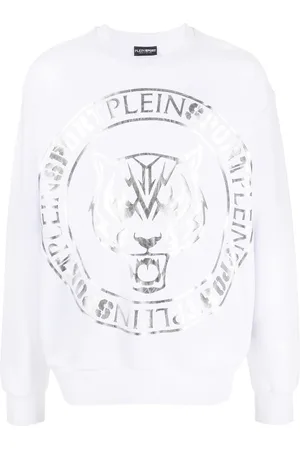 Philipp Plein Sweatshirt med tigerhoved-logotryk