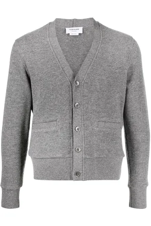 Thom Browne Vaffelstrikket cardigan i kashmir