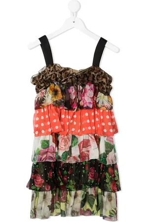 Dolce & Gabbana Flæsekjole med flere tryk