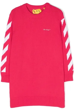OFF-WHITE Langærmet T-shirt-kjole med piletryk
