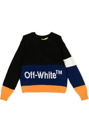 OFF-WHITE Intarsiastrikket trøje med paneler