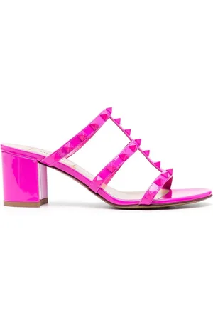 VALENTINO GARAVANI Rockstud-udsmykkede mules i læder