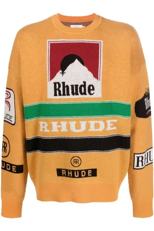 Rhude Trøje i intarsia-strik med rund hals