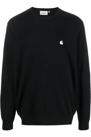 Carhartt Trøje med broderet logo og rund hals