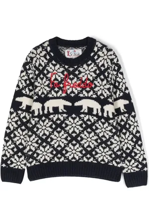 MC2 SAINT BARTH Intarsia-strikket trøje med mønster