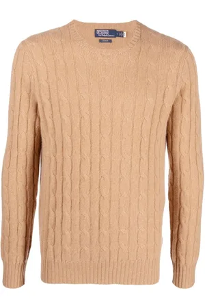Ralph Lauren Kabelstrikket trøje med rund hals