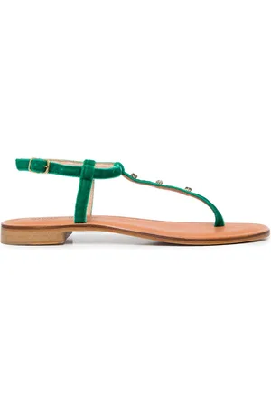 Madison.Maison Udsmykkede sandaler i læder med tårem