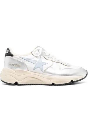 Golden Goose Metalliske sneakers med løbesål