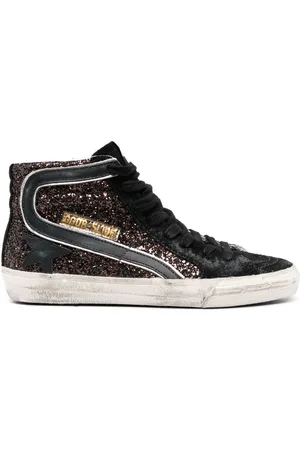 Golden Goose High-top Slide-sneakers med glimmer