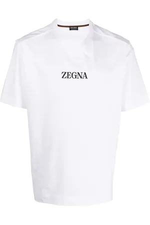 Ermenegildo Zegna T-shirt med rund hals og logotryk