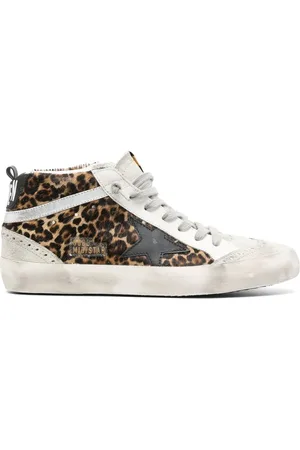 Golden Goose Mid Star-sneakers med leopardtryk