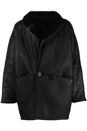 A.N.G.E.L.O. Vintage Cult Lammeskindsfrakke med for fra 80