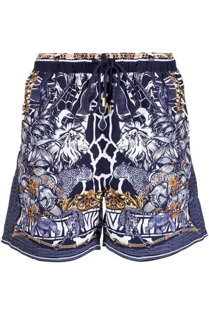 Camilla Elastiske badeshorts med grafisk tryk