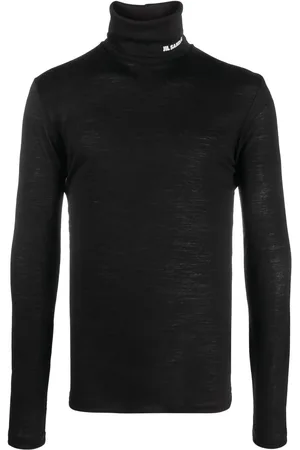 Jil Sander Trøje med rullekrave og logotryk
