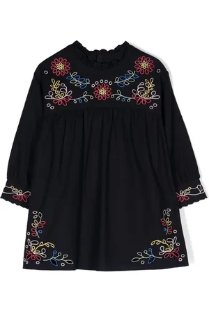 Chloé Langærmet kjole med blomsterbroderi