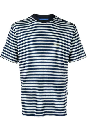 SUNNEI Stribet T-shirt med logotryk