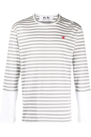 Comme des Garçons Langærmet T-shirt med striber