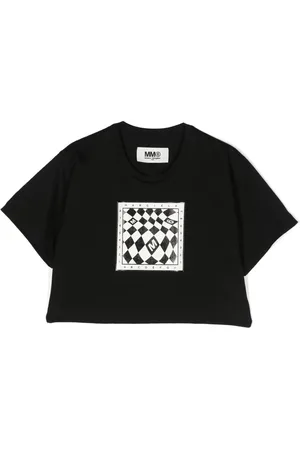 Maison Margiela T-shirt med monokromt grafisk tryk