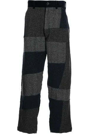 Comme des Garçons Bukser med lige ben og patchwork-detalje