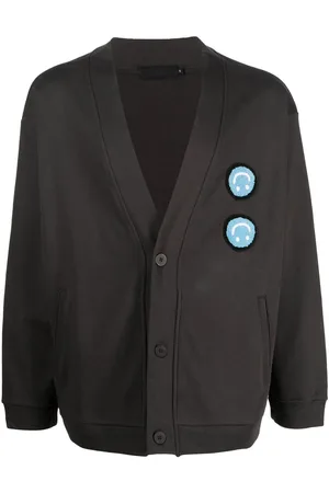 Off-Duty Flak cardigan med smiley-mærke