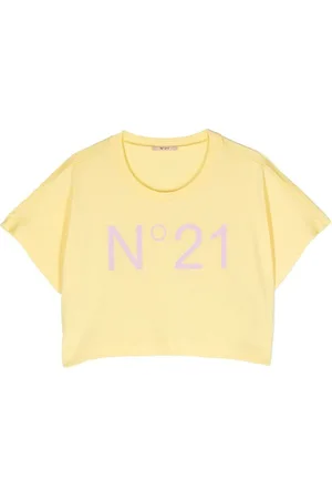 Nº21 Cropped T-shirt med logotryk