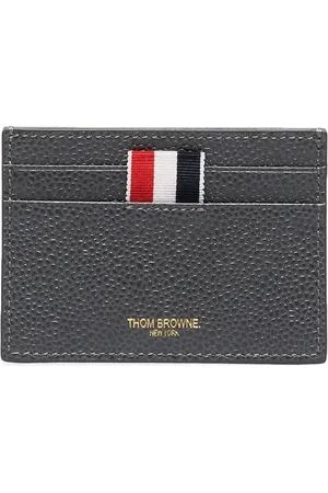 Thom Browne Grynet kortholder med RWB-detalje