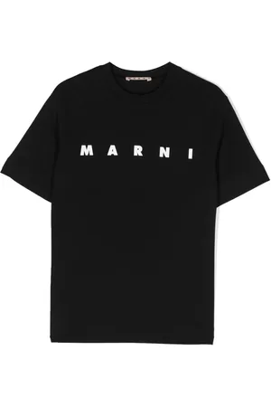 Marni T-shirt med rund hals og logotryk