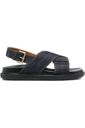 Marni Denimsandaler med krydsende remme