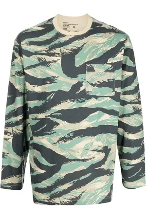 Maharishi Langærmet T-shirt med abstrakt tryk