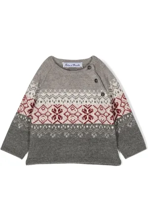 Tartine Et Chocolat Intarsiastrikket fair isle trøje