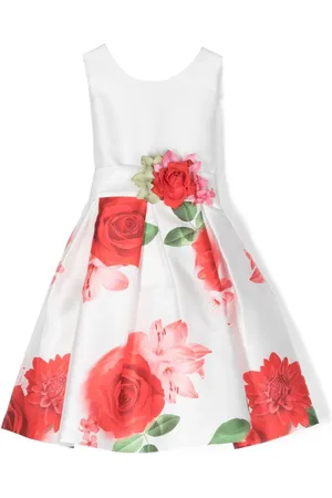 Mimilù Kjole med blomstret tryk og corsage-detalje
