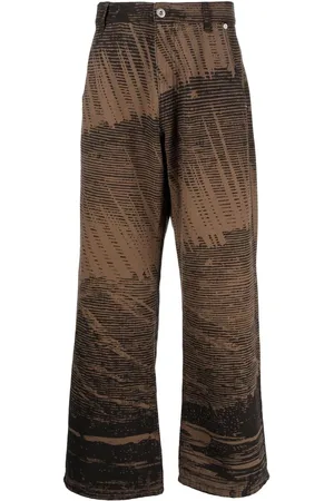 Rassvet Jeans med brede ben og abstrakt tryk