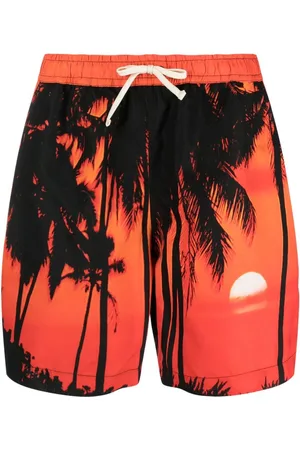 BLUE SKY INN Badeshorts med palmetryk