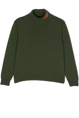 FAY Intarsiastrikket sweater med logo
