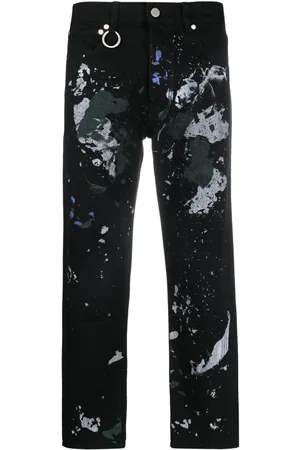 Etudes Jeans med lige ben og malingssprøjt